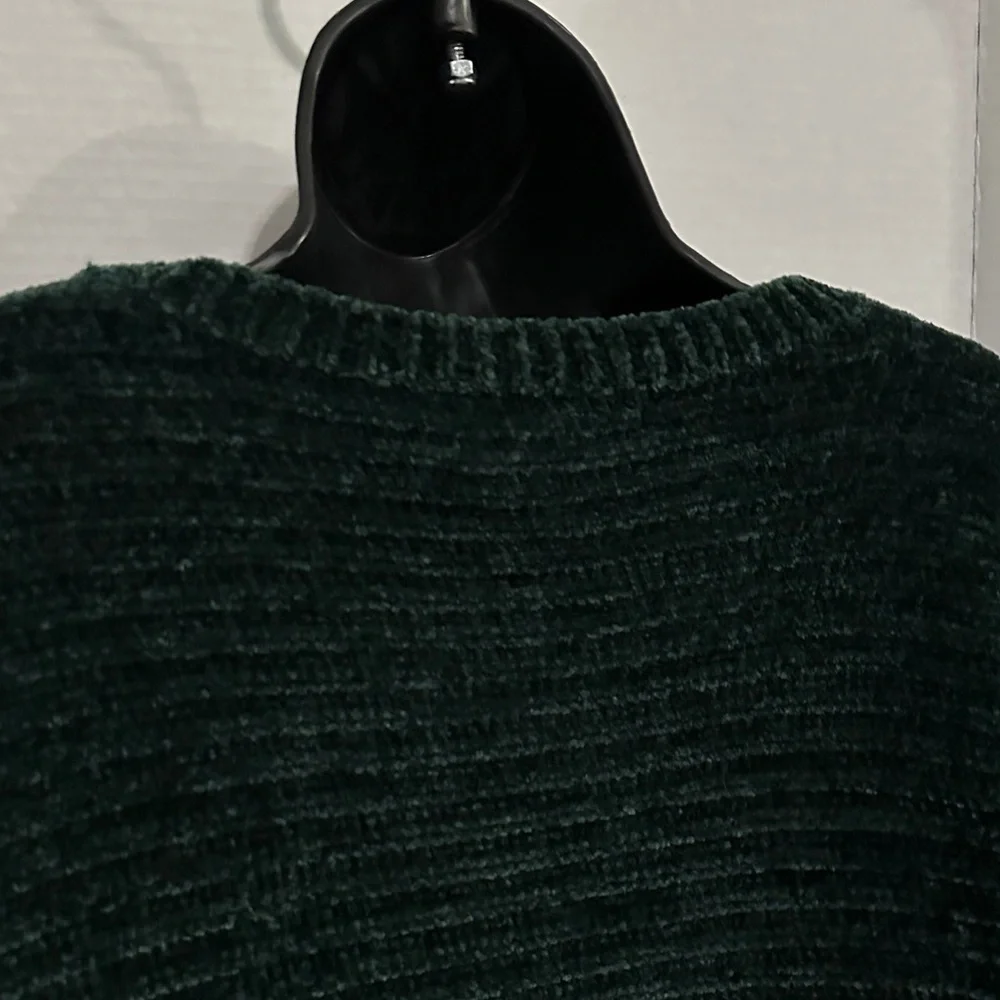 Pink Rose Women's Dark Green chenille Sweater small